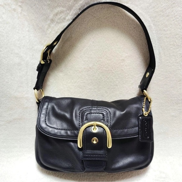 Coach Handbags - Black Leather Shoulder Bag